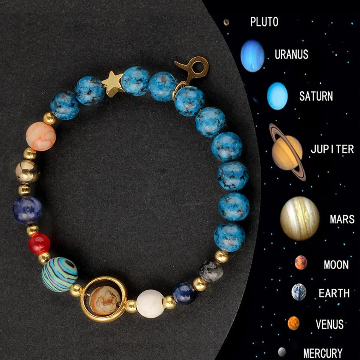 Boho Aries Zodiac Stone Beaded Bracelet