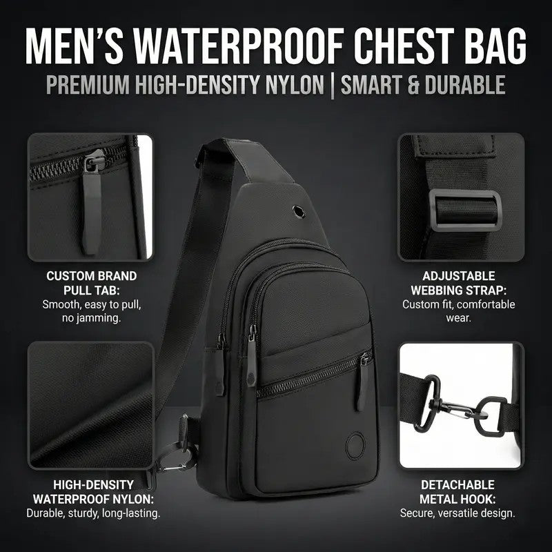 Minimalist Nylon Crossbody Sling Bag