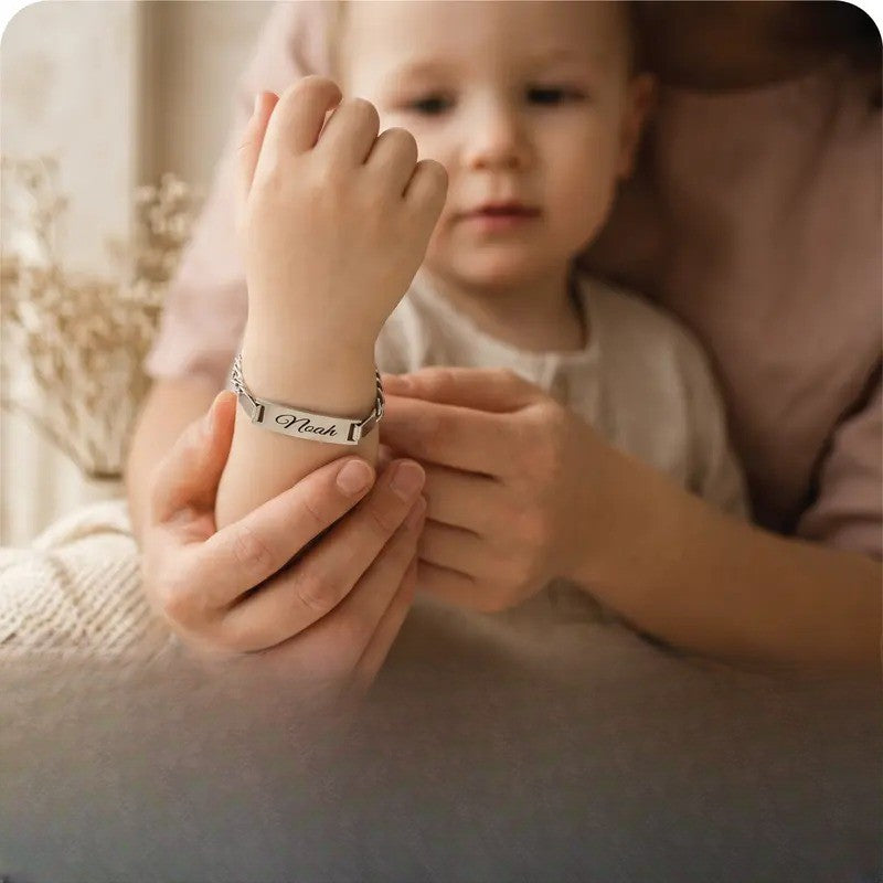 14k Elegant Custom Nameplate Bracelet