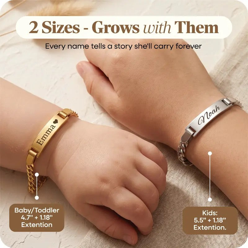14k Elegant Custom Nameplate Bracelet