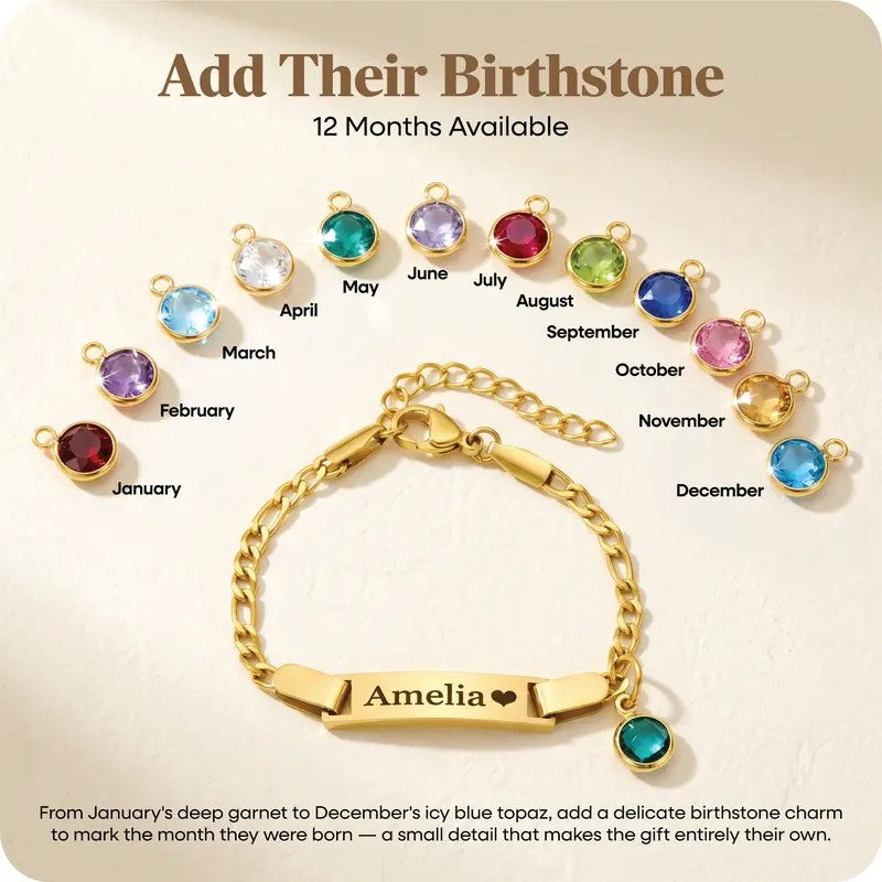 14k Elegant Custom Nameplate Bracelet