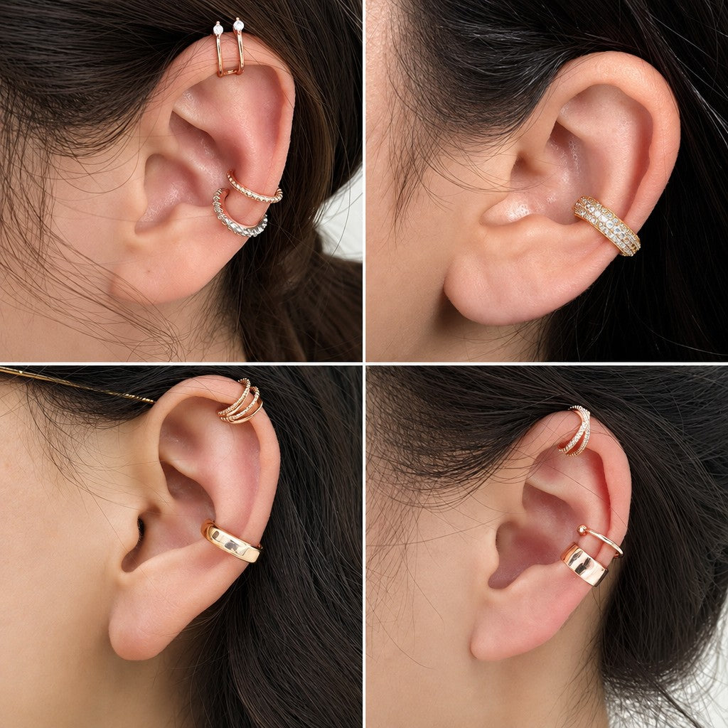 9pc Boho Adjustable Ear Cuff Set