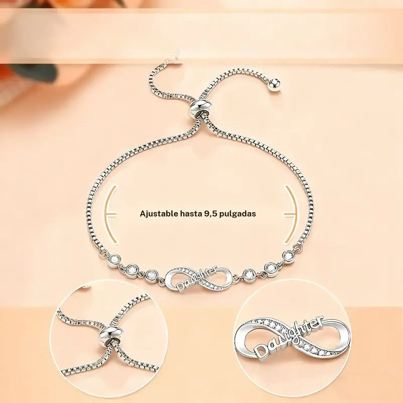 Dainty Daughter Infinity Bracelet