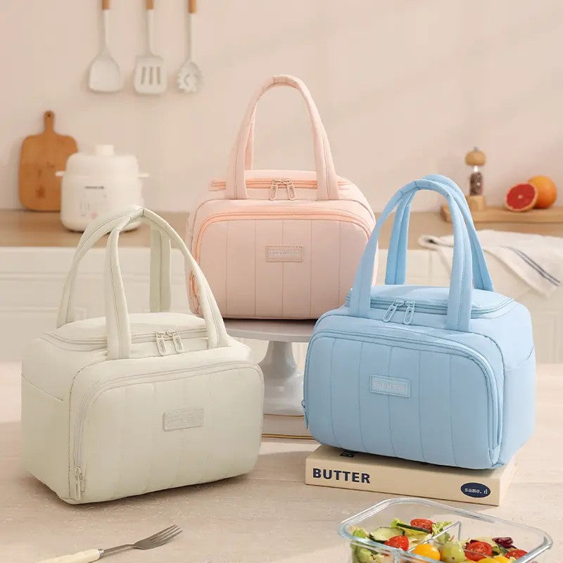 Classy Quilted Insulated Lunch Tote