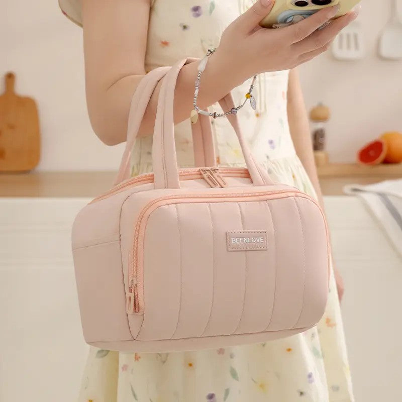 Classy Quilted Insulated Lunch Tote