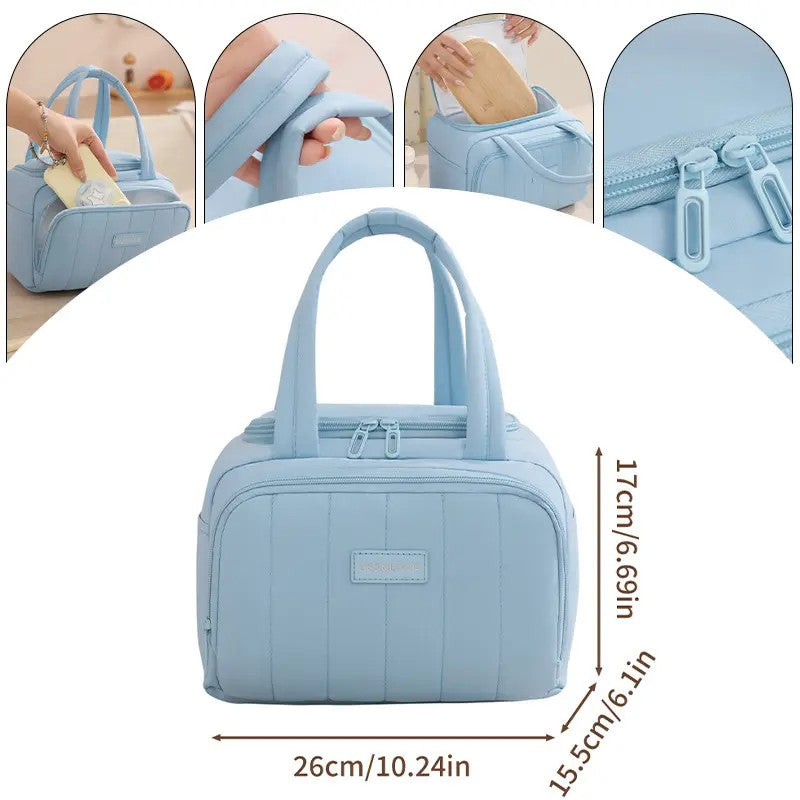 Classy Quilted Insulated Lunch Tote