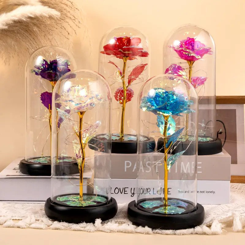 Romantic Illuminated Eternal Rose Display