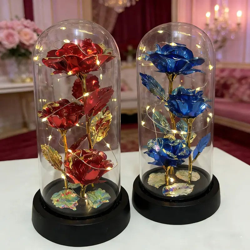 Romantic Illuminated Eternal Rose Display