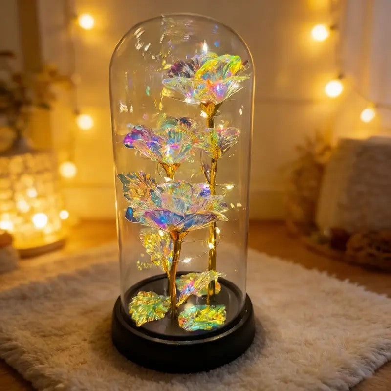 Romantic Illuminated Eternal Rose Display