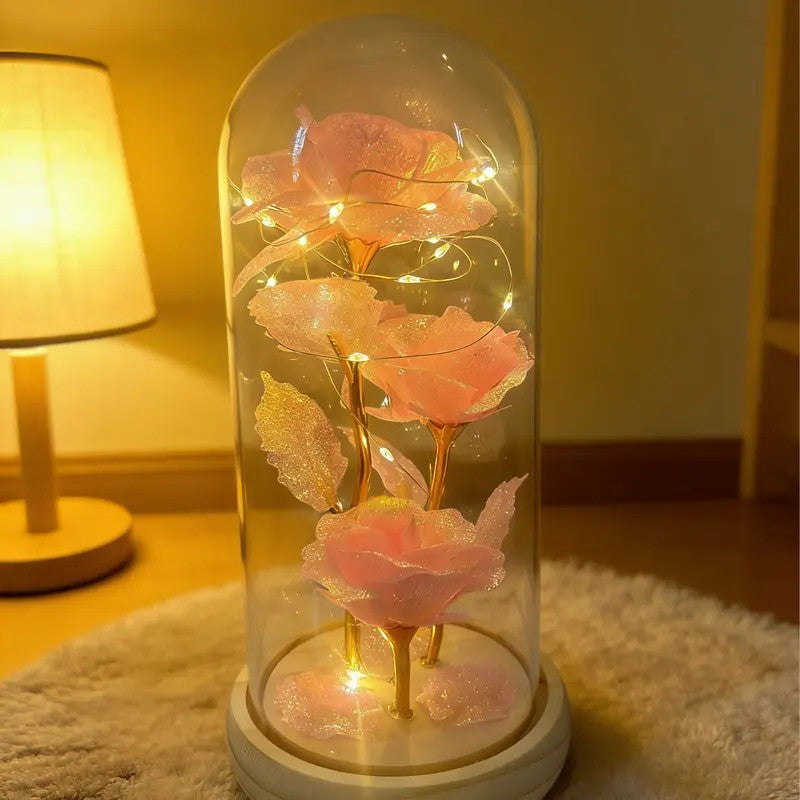 Romantic Illuminated Eternal Rose Display