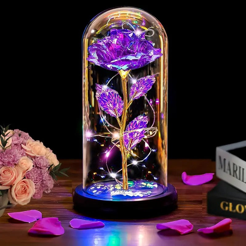 Romantic Illuminated Eternal Rose Display
