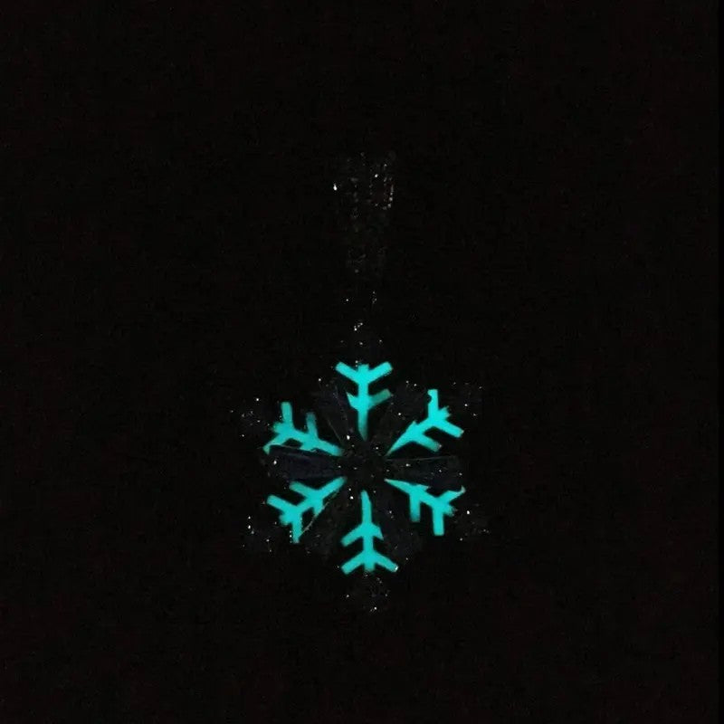 Dainty Blue Enamel Snowflake Choker Necklace