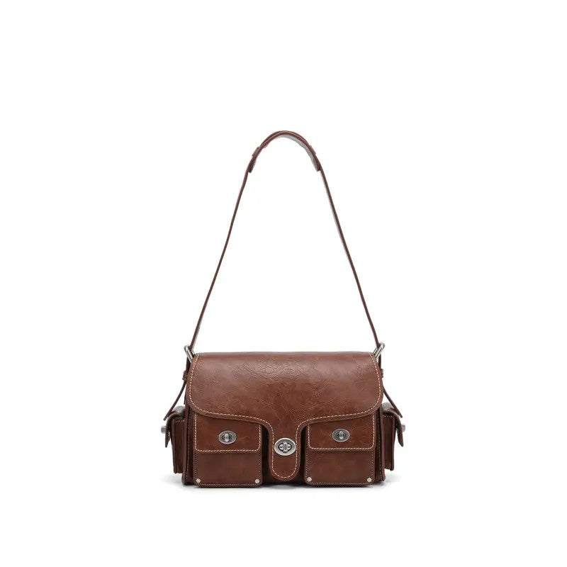 Elegant Turnlock Crossbody Bag