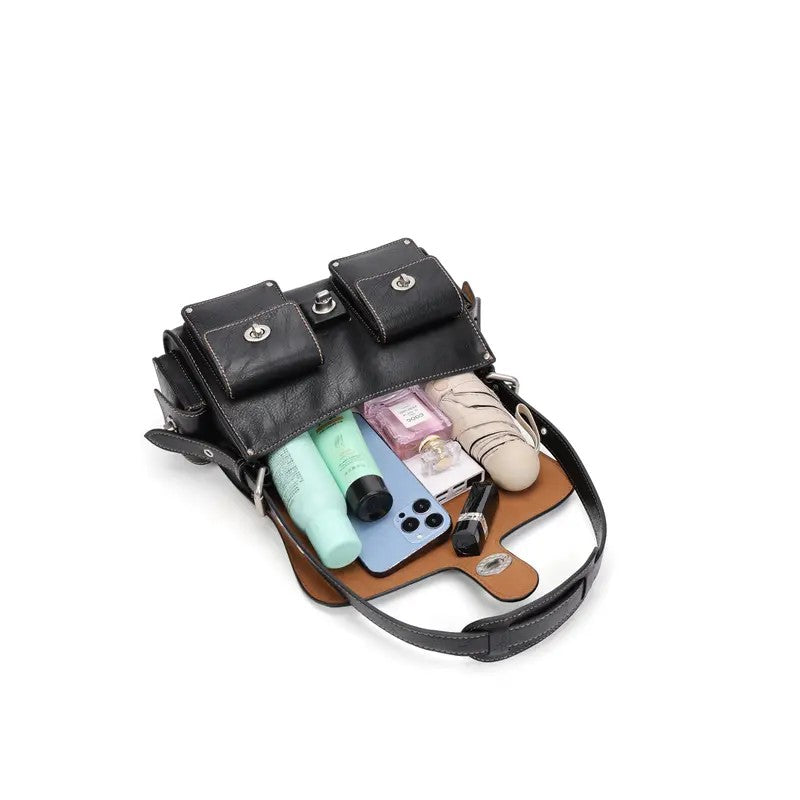 Elegant Turnlock Crossbody Bag