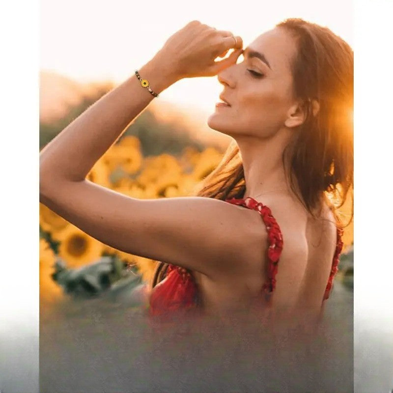 Boho Sunflower Bead Bracelet