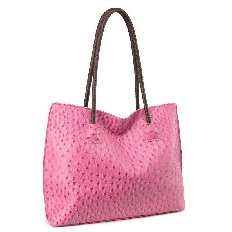 Chic Ostrich Texture Tote Bag