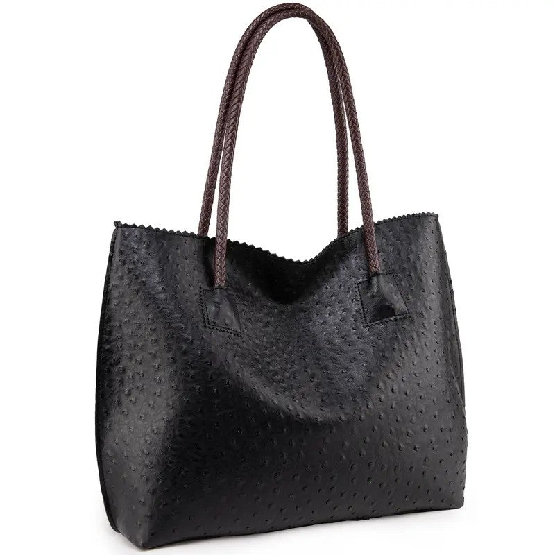 Chic Ostrich Texture Tote Bag