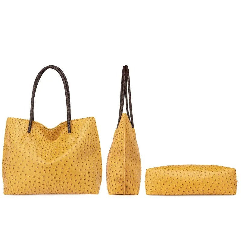 Chic Ostrich Texture Tote Bag