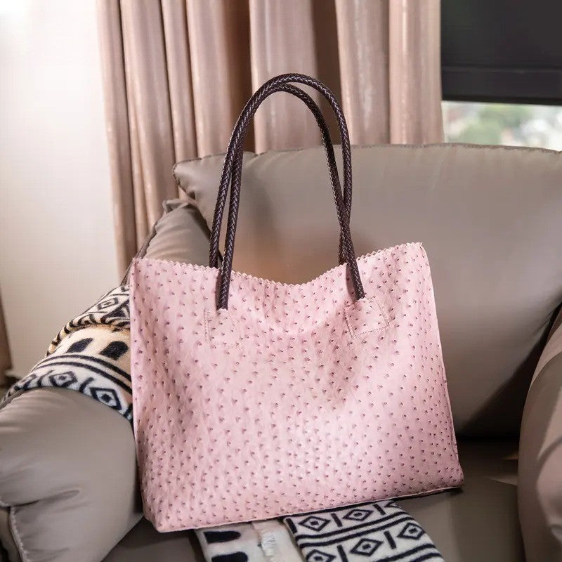 Chic Ostrich Texture Tote Bag