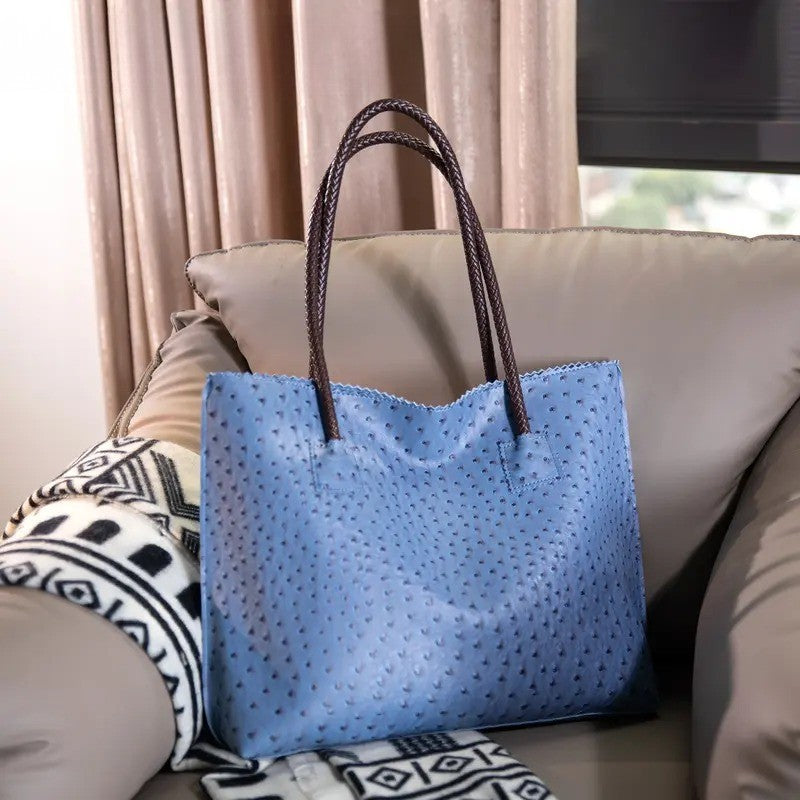 Chic Ostrich Texture Tote Bag