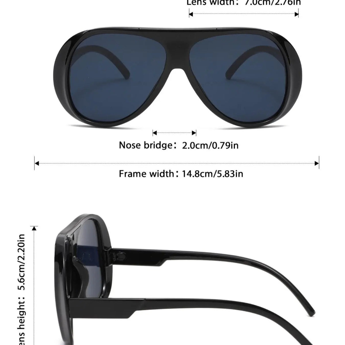 5pc Classy Mixed Oversized Sunglasses Set