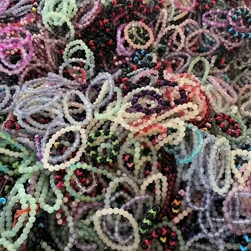 35pc Boho Multicolor Glass Bead Bracelet Set