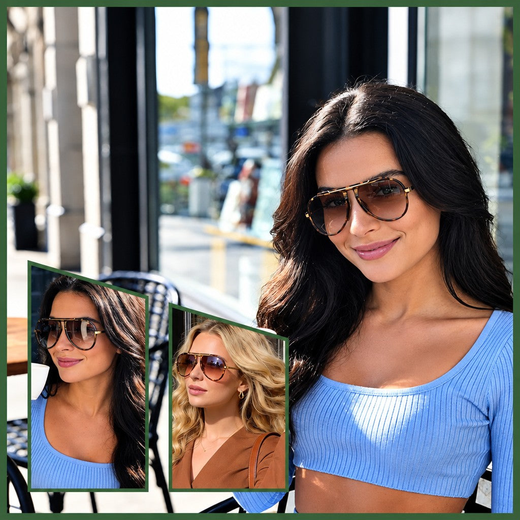 Classy Tortoiseshell Aviator Sunglasses
