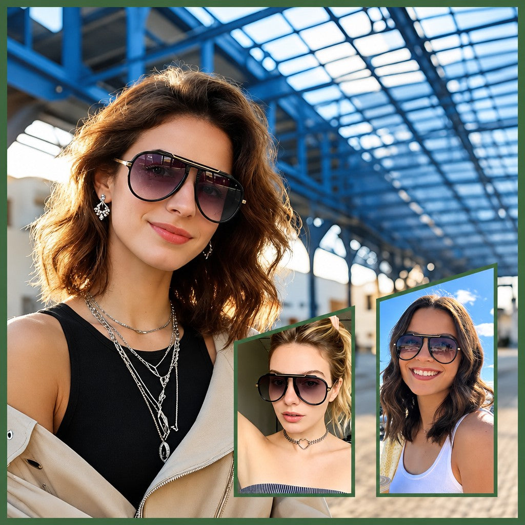 Classy Tortoiseshell Aviator Sunglasses
