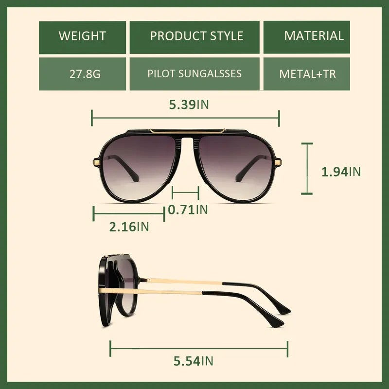 Classy Tortoiseshell Aviator Sunglasses