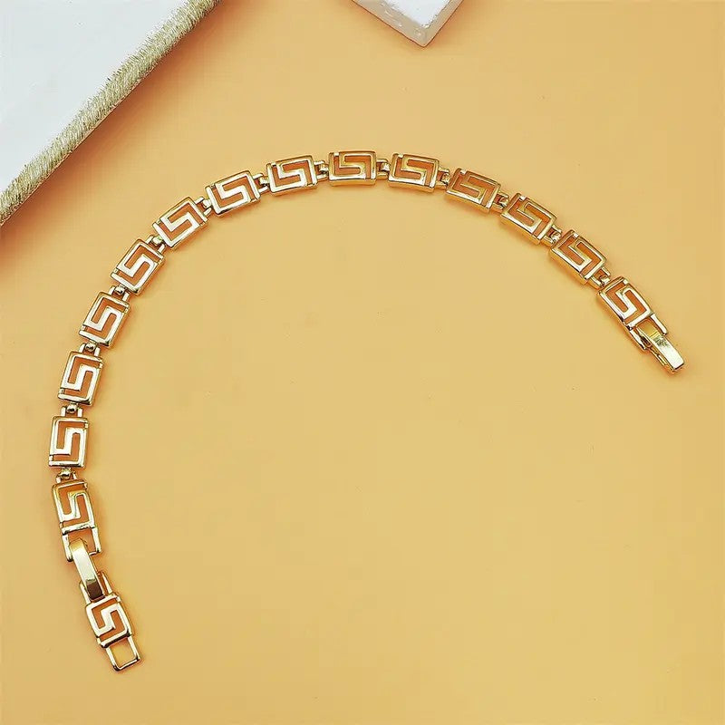 Classy Geometric Link Bracelet