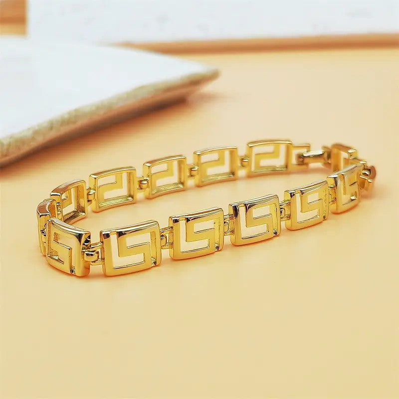 Classy Geometric Link Bracelet