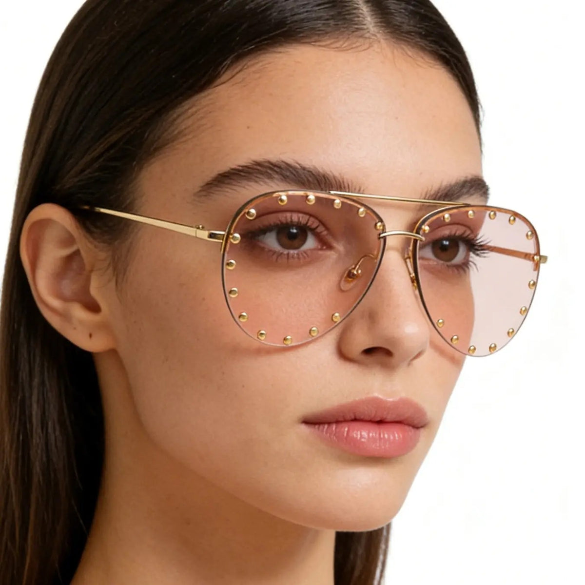 Classy Studded Aviator Sunglasses