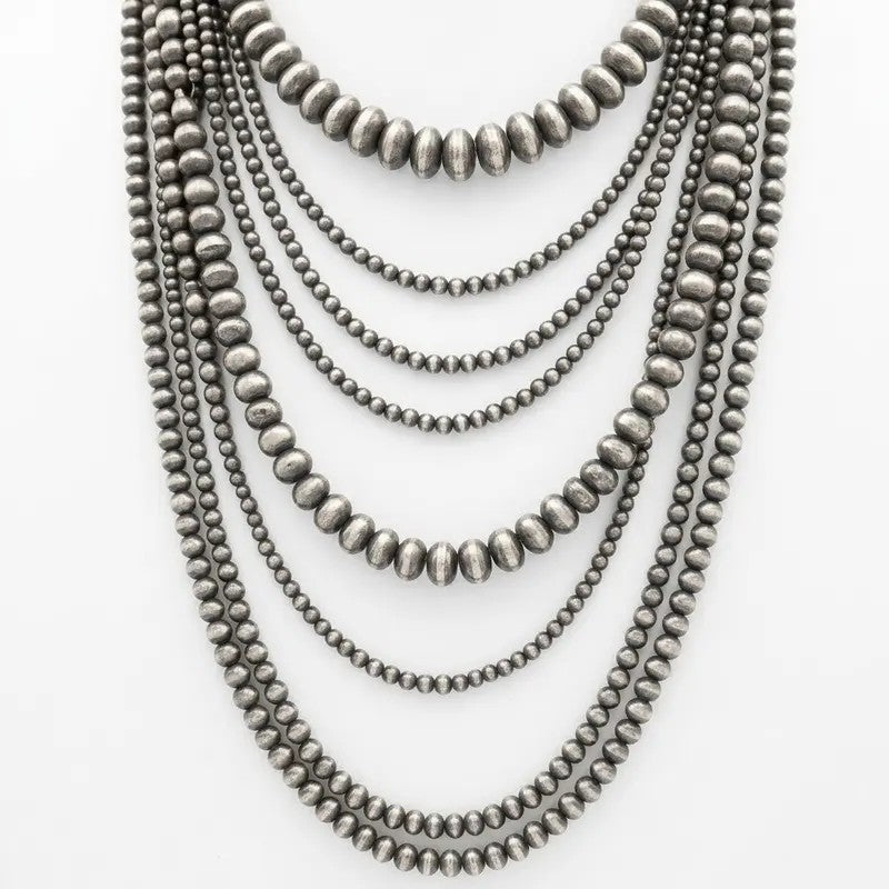 Vintage Inspired Layered Bead Necklace