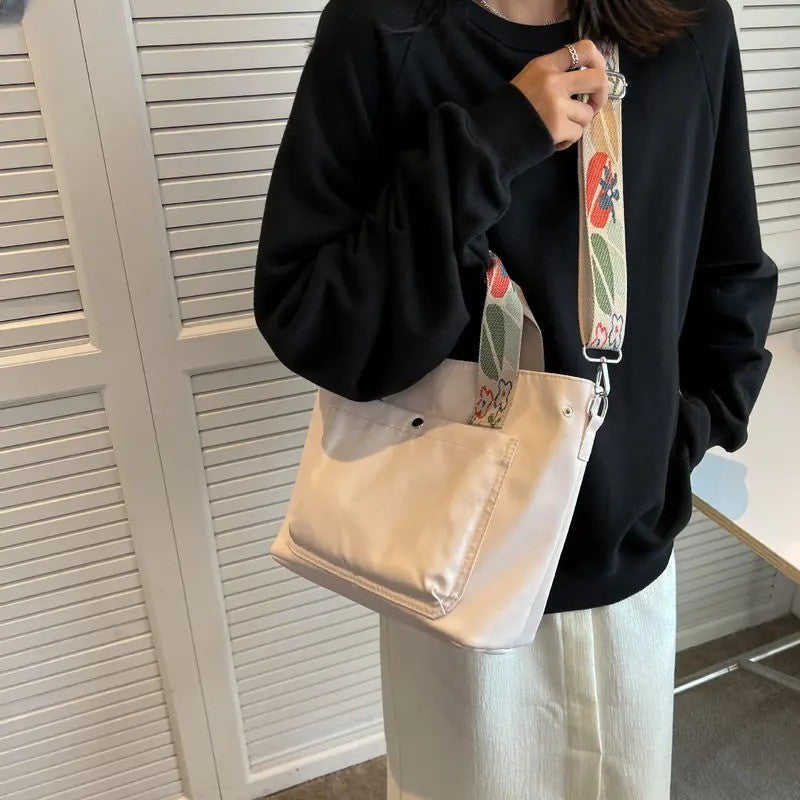 Casual Floral Nylon Tote Bag