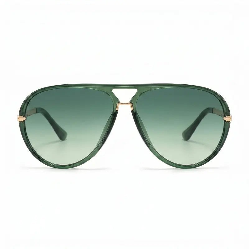 Classy Tortoiseshell Gradient Aviator Sunglasses