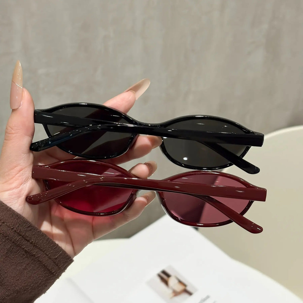 8pc Classy Multicolor Oval Sunglasses Set