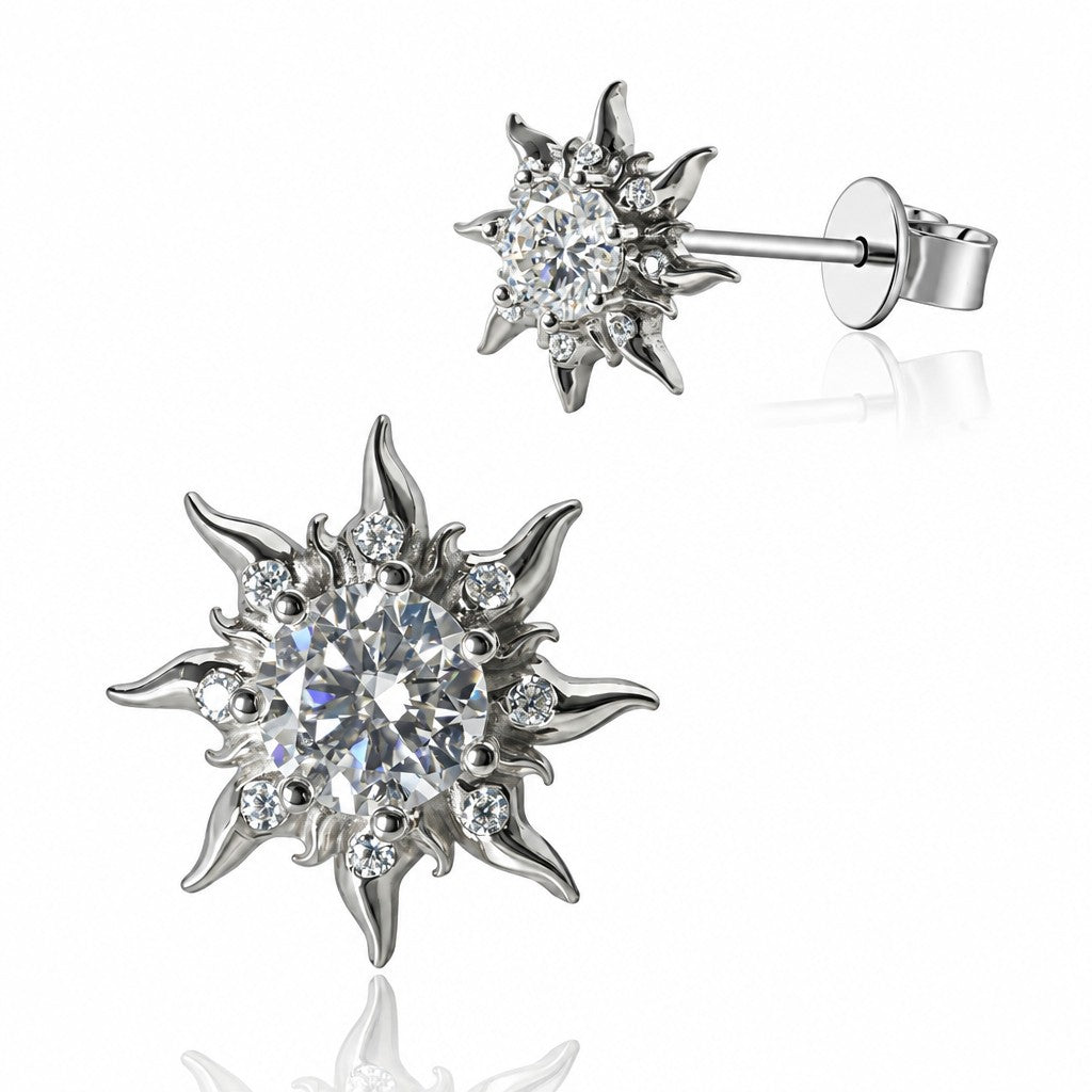 Classy Sunburst Stud Earrings