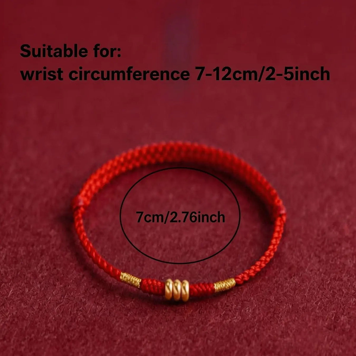 Dainty Red Woven Bead Bracelet