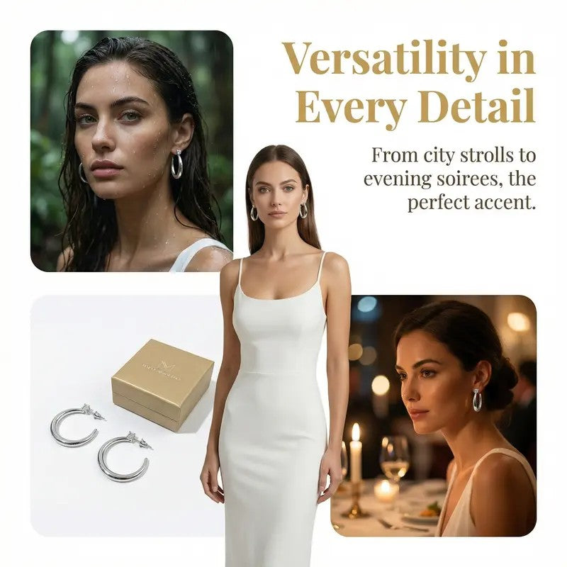Classy Sculpted Crescent Drop Earrings