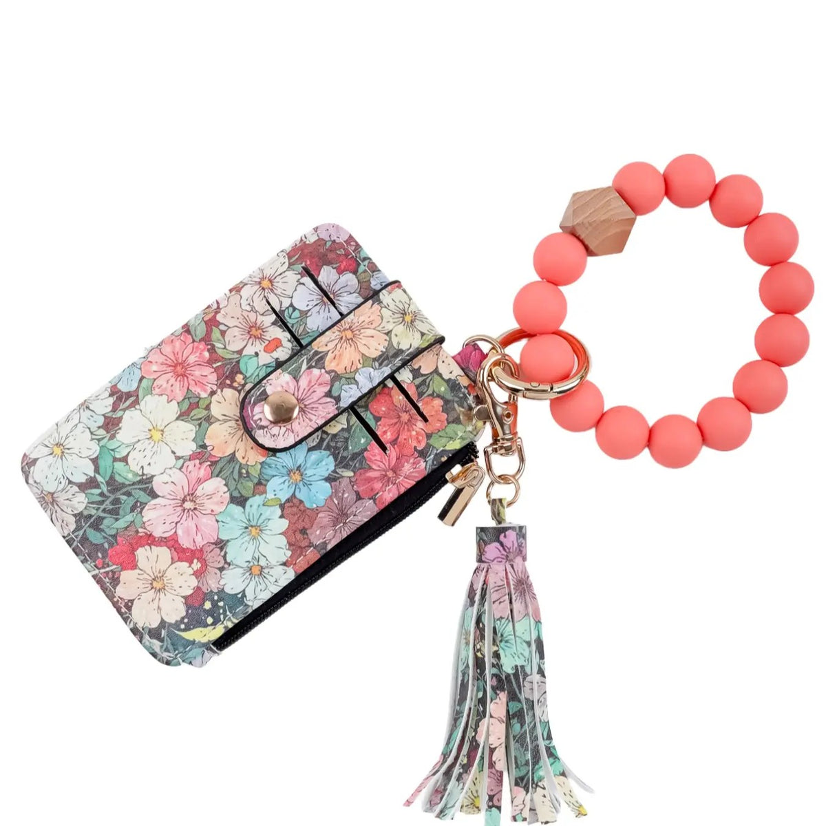 Boho Leopard Print Beaded Card Holder