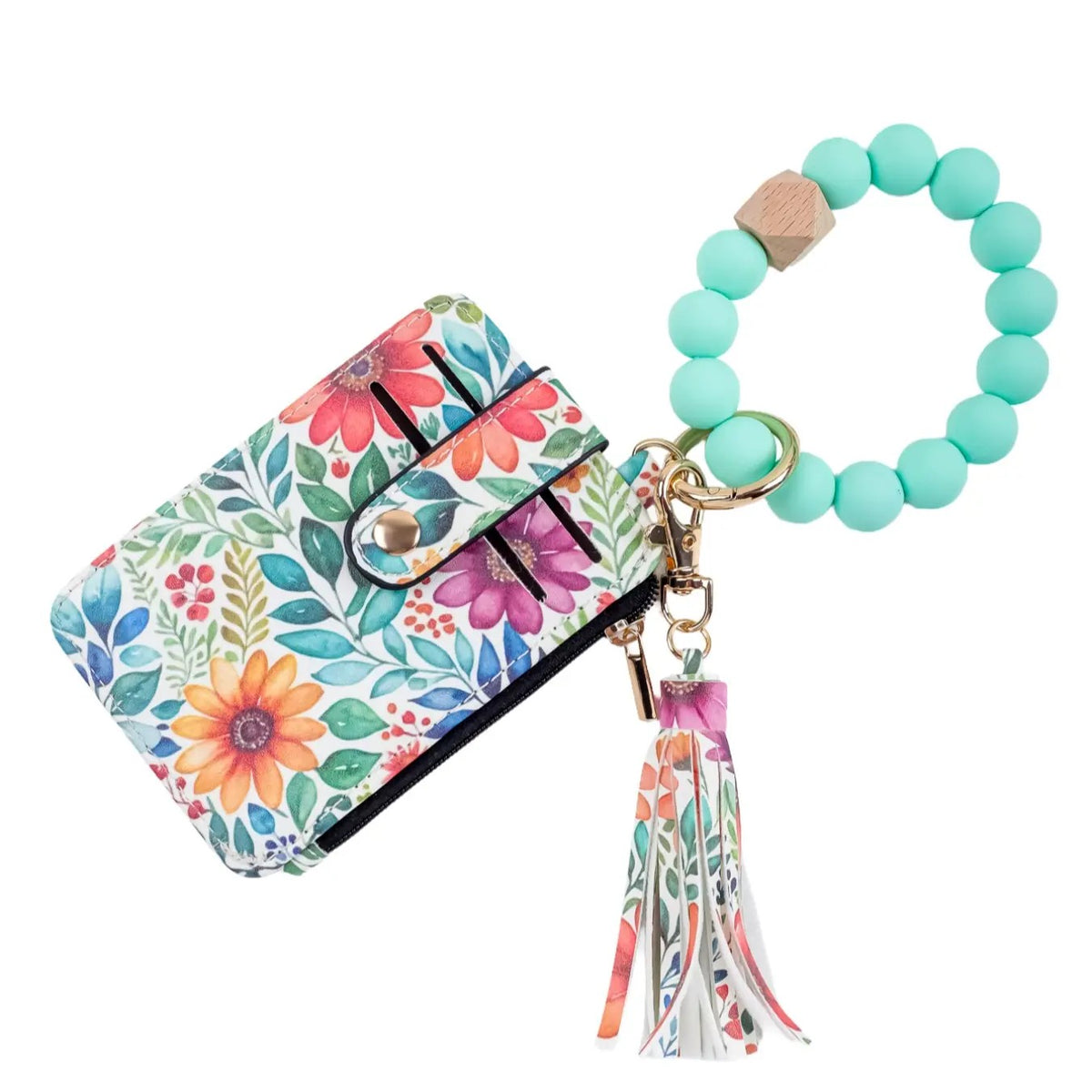 Boho Leopard Print Beaded Card Holder