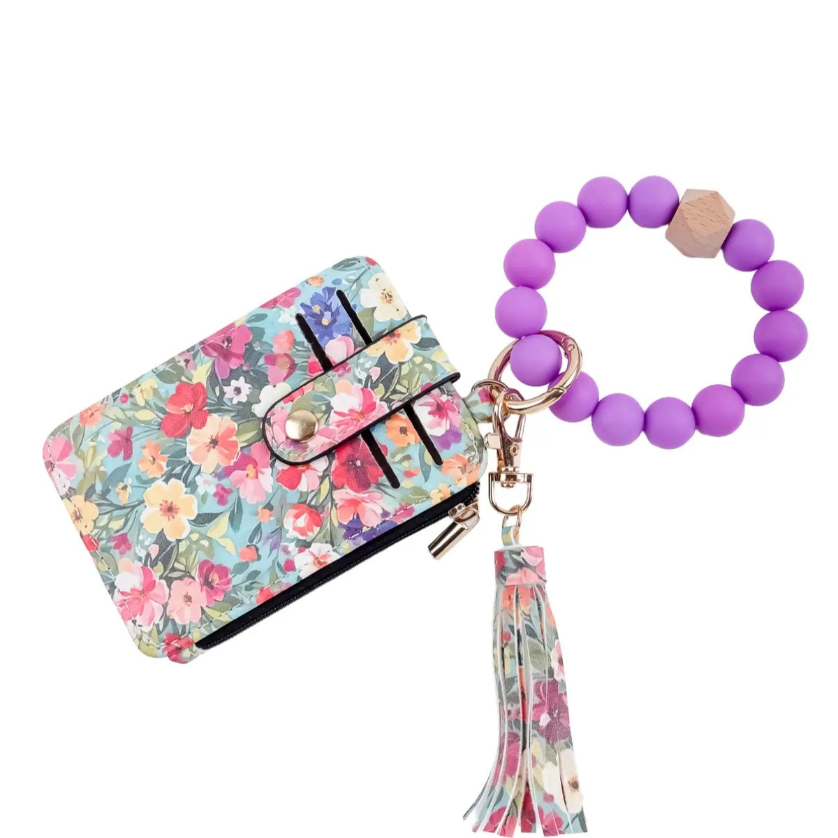 Boho Leopard Print Beaded Card Holder