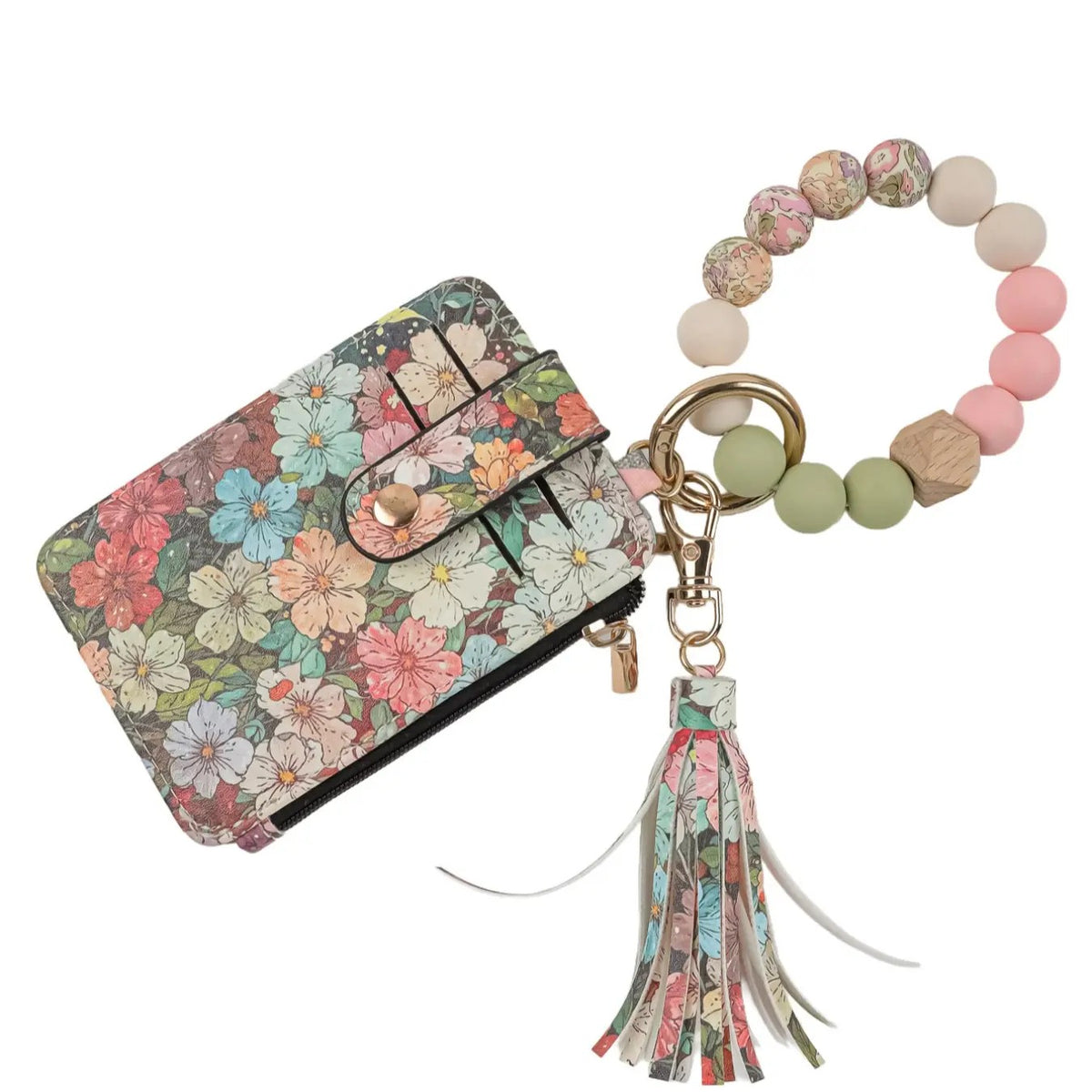 Boho Leopard Print Beaded Card Holder
