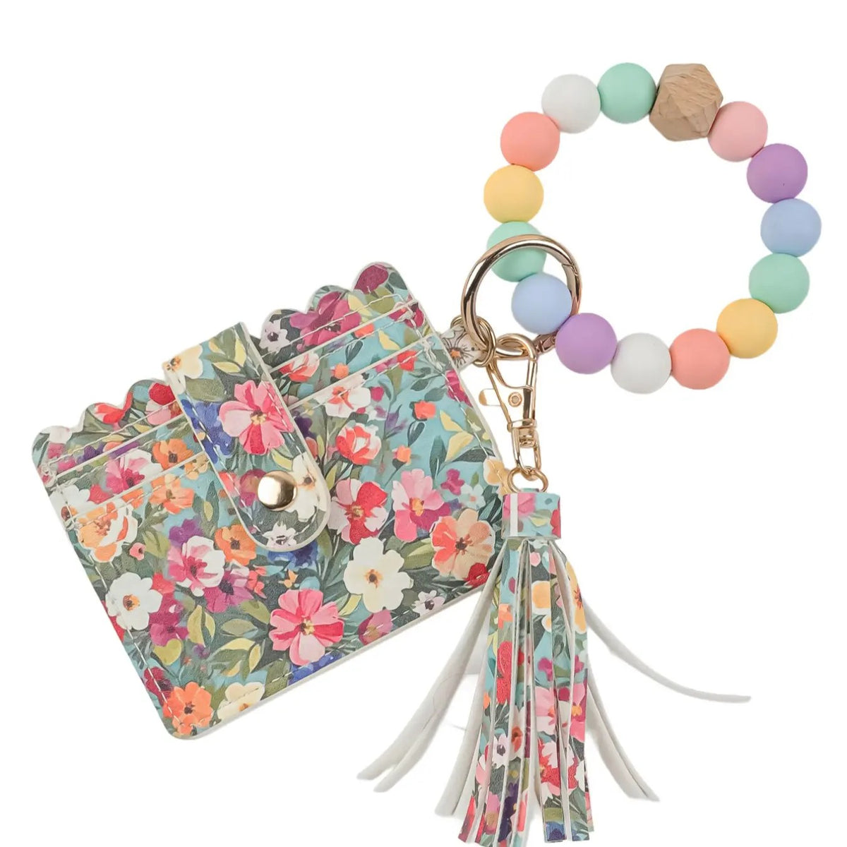 Boho Leopard Print Beaded Card Holder