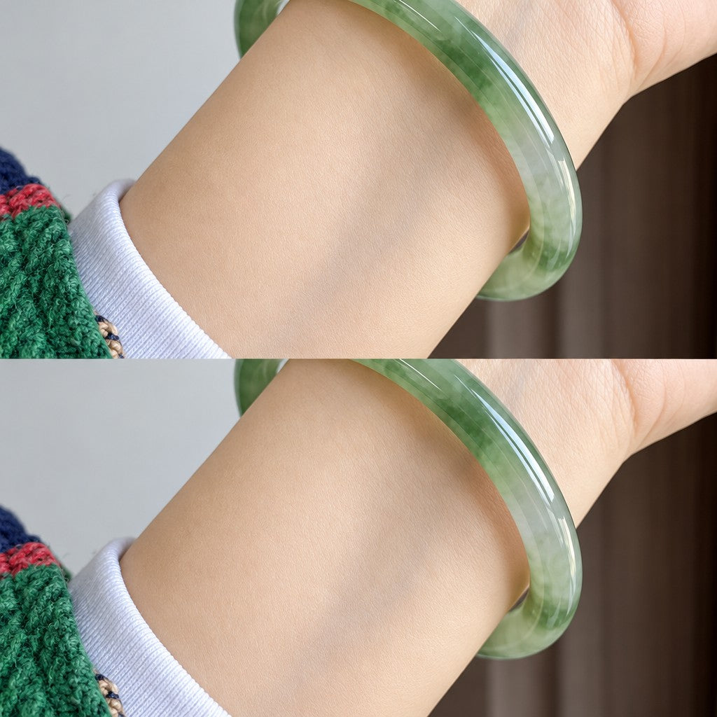 Elegant Green Agate Bangle