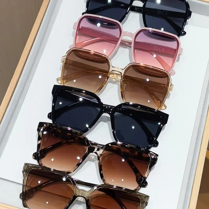 6pc Classy Oversized Square Sunglasses Set
