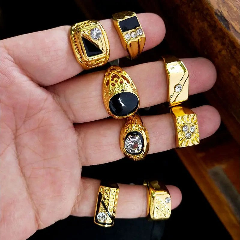 28pc Vintage Geometric Stackable Ring Set