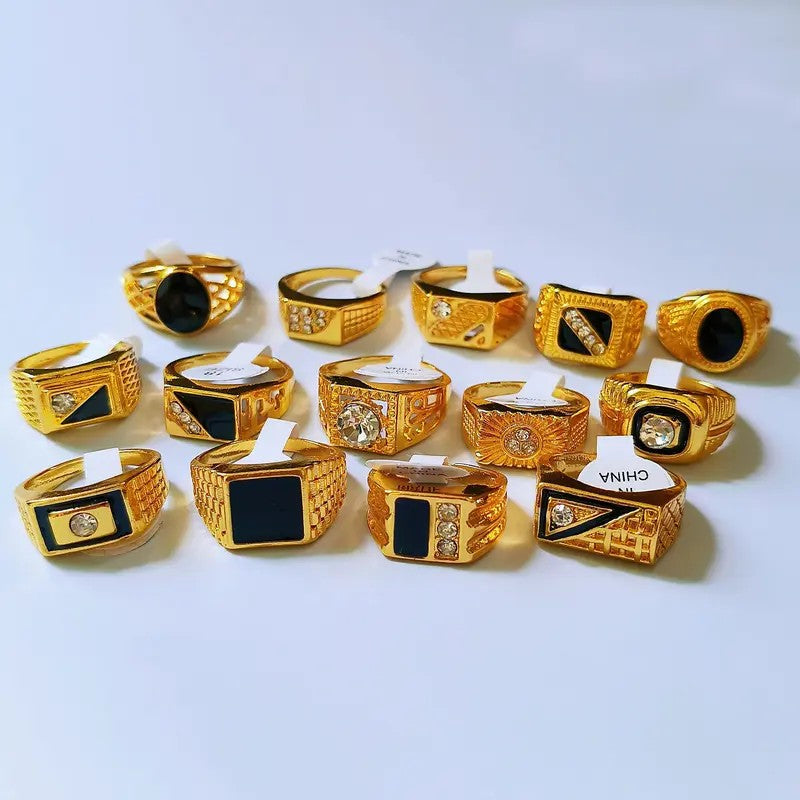 28pc Vintage Geometric Stackable Ring Set