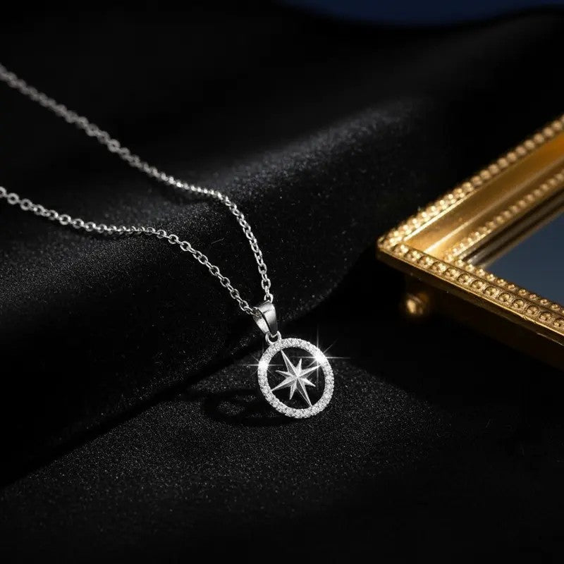 Dainty Compass Star Pendant Necklace