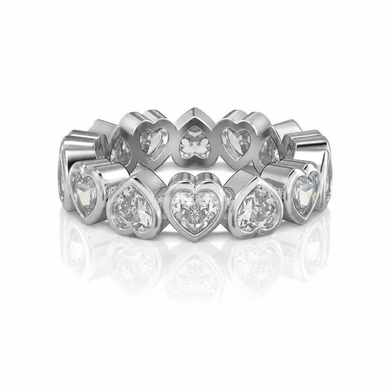 Classy Geometric Pave Ring